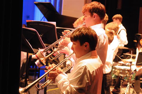 Students performing at the 2023-2024 All County Jazz Concert